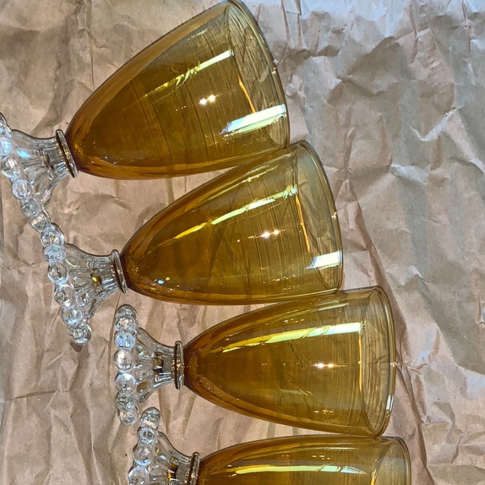 Vintage yellow drinking class